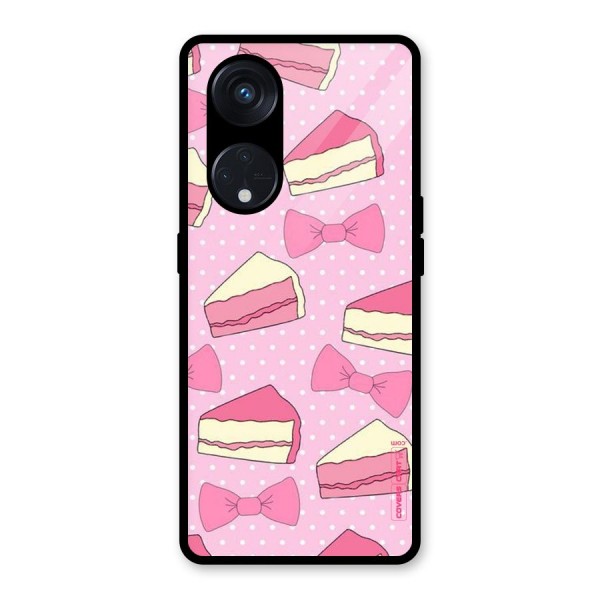 Bow Cake Glass Back Case for Reno8 T 5G