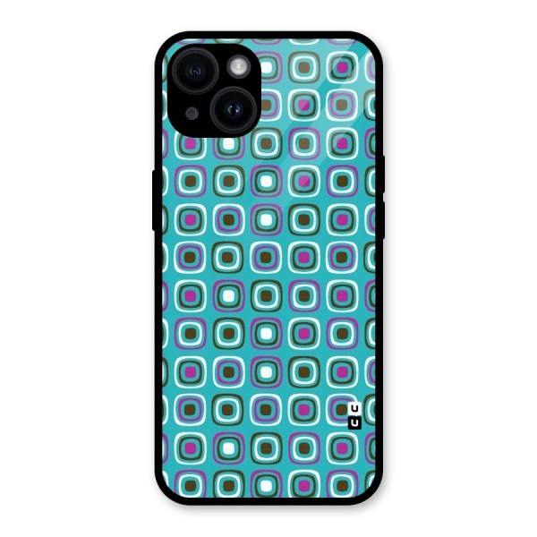 Boxes Tiny Pattern Glass Back Case for iPhone 14