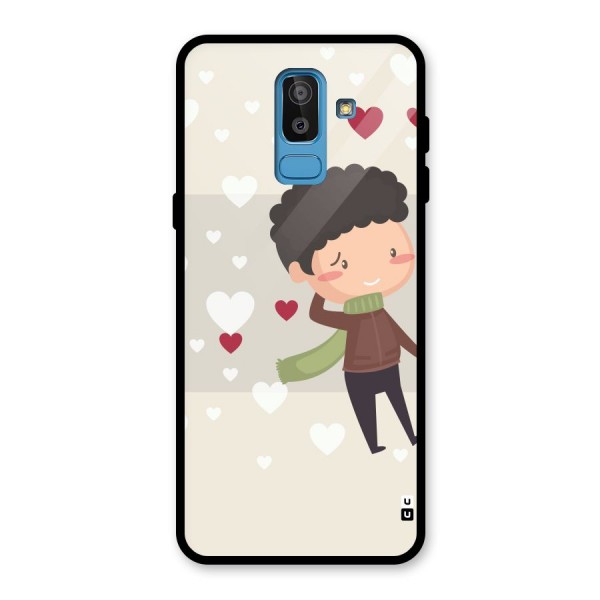 Boy in love Glass Back Case for Galaxy J8