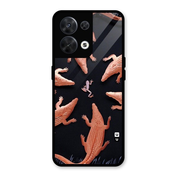 Brave Frog Glass Back Case for Oppo Reno8 5G