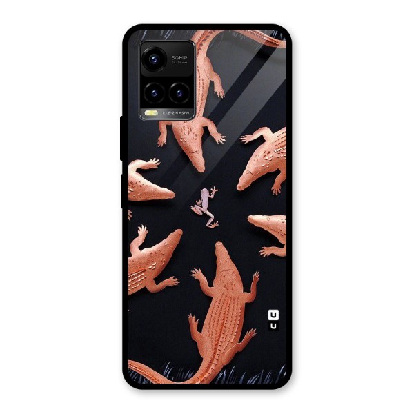 Brave Frog Glass Back Case for Vivo Y21A