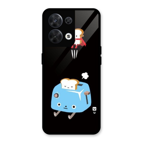 Bread Toast Glass Back Case for Oppo Reno8 5G