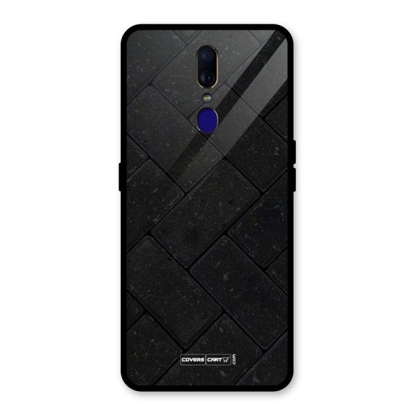 Bricks Pattern Glass Back Case for Oppo F11