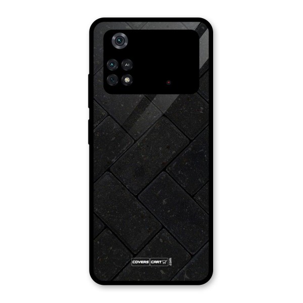 Bricks Pattern Glass Back Case for Poco M4 Pro 4G