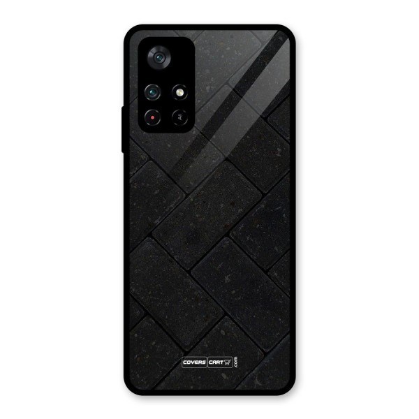 Bricks Pattern Glass Back Case for Poco M4 Pro 5G