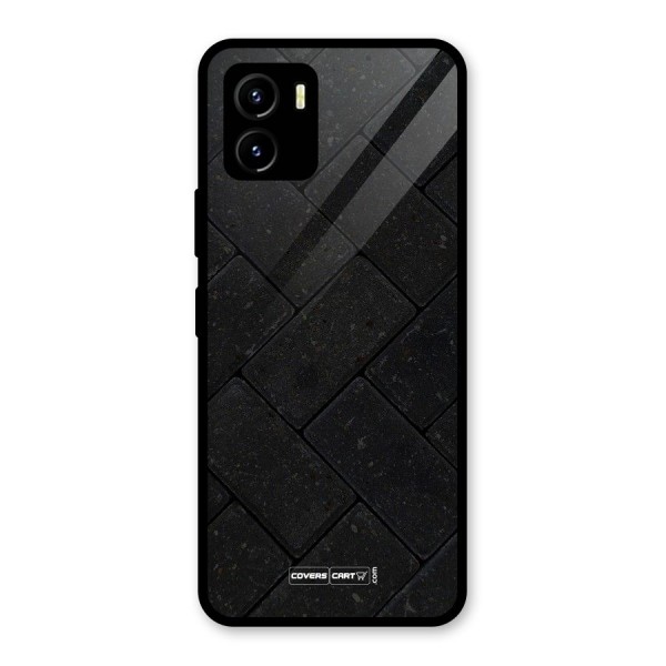 Bricks Pattern Glass Back Case for Vivo Y15s