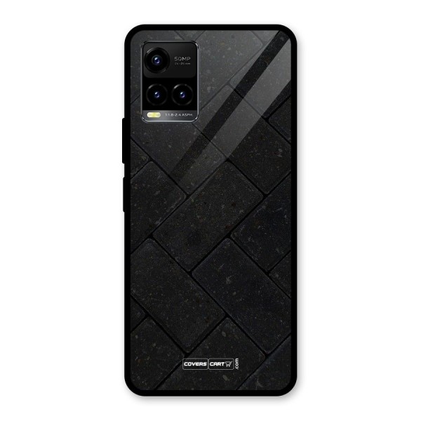 Bricks Pattern Glass Back Case for Vivo Y21 2021