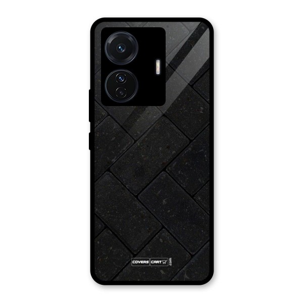 Bricks Pattern Glass Back Case for Vivo iQOO Z6 Pro