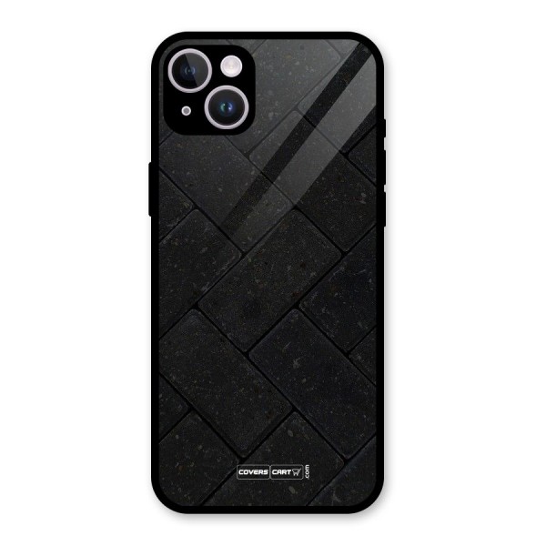 Bricks Pattern Glass Back Case for iPhone 14 Plus