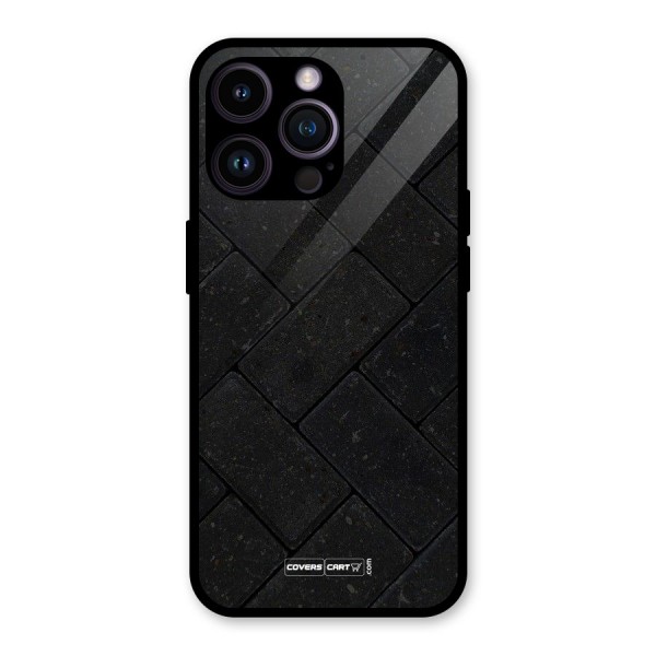 Bricks Pattern Glass Back Case for iPhone 14 Pro Max