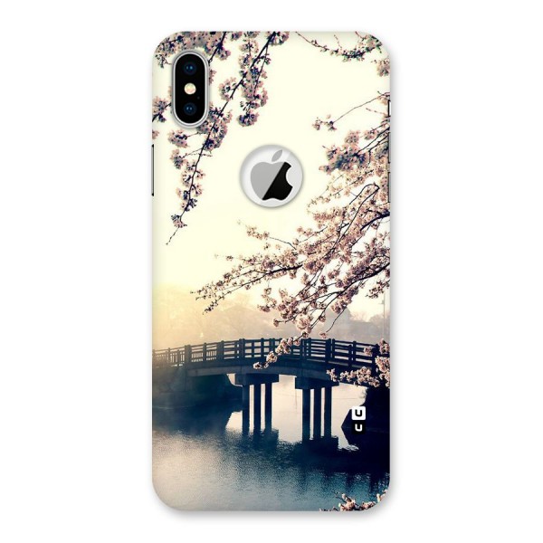 Bridge Blossom Back Case for iPhone XS Logo Cut