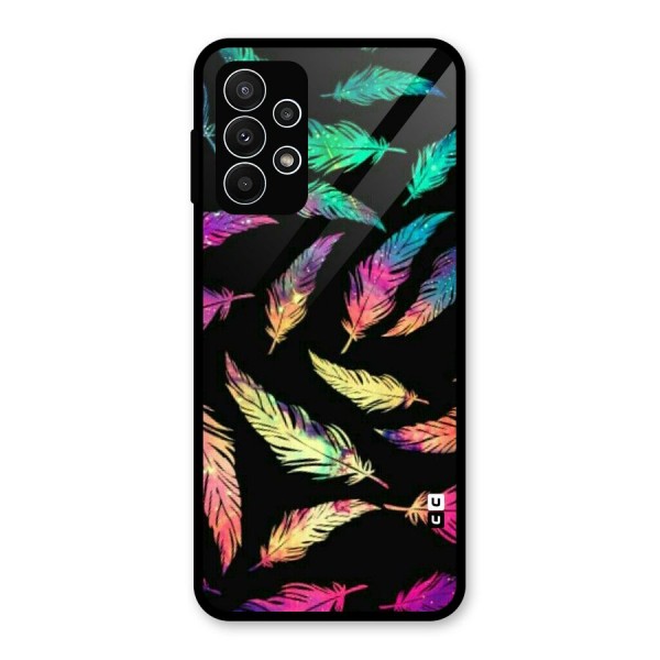 Bright Feathers Glass Back Case for Galaxy A23