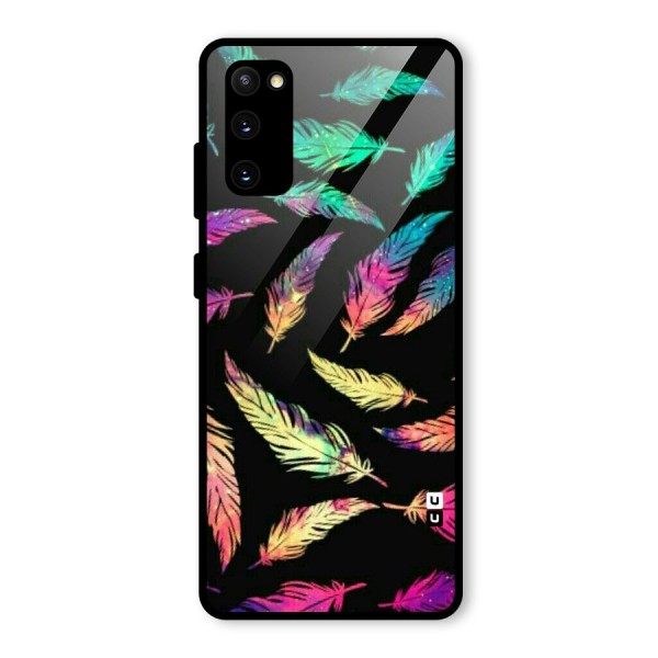 Bright Feathers Glass Back Case for Galaxy S20 FE 5G