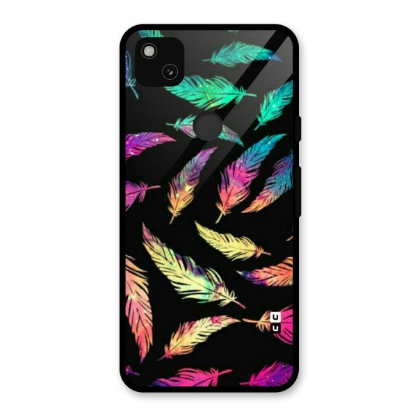 Bright Feathers Glass Back Case for Google Pixel 4a