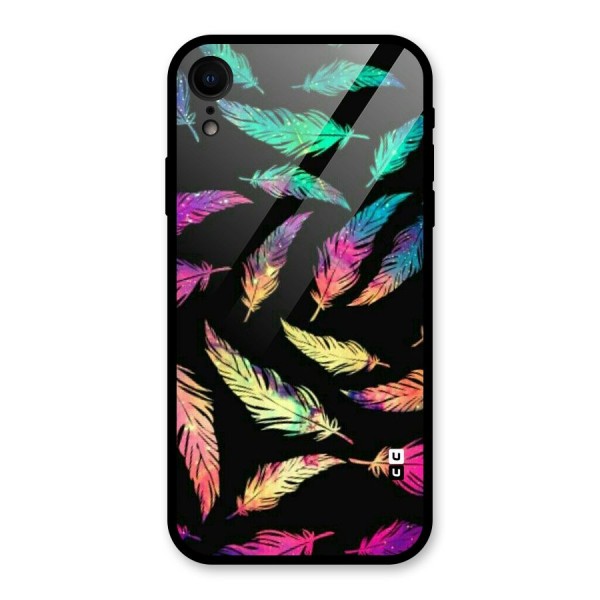 Bright Feathers Glass Back Case for XR