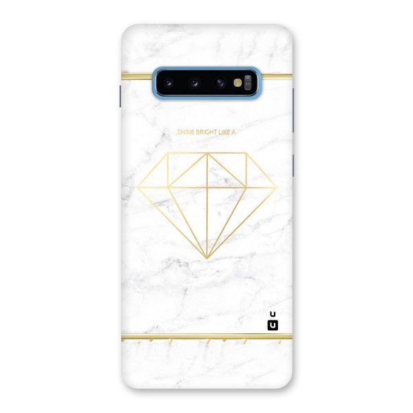 Bright Gold Diamond Back Case for Galaxy S10 Plus