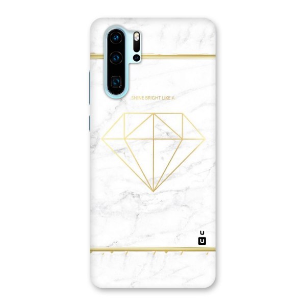 Bright Gold Diamond Back Case for Huawei P30 Pro