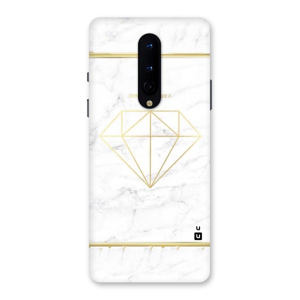 Bright Gold Diamond Back Case for OnePlus 8