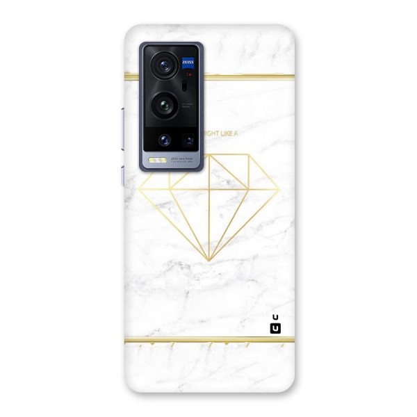 Bright Gold Diamond Back Case for Vivo X60 Pro Plus