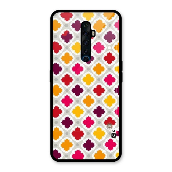 Bright Pattern Glass Back Case for Oppo Reno2 Z