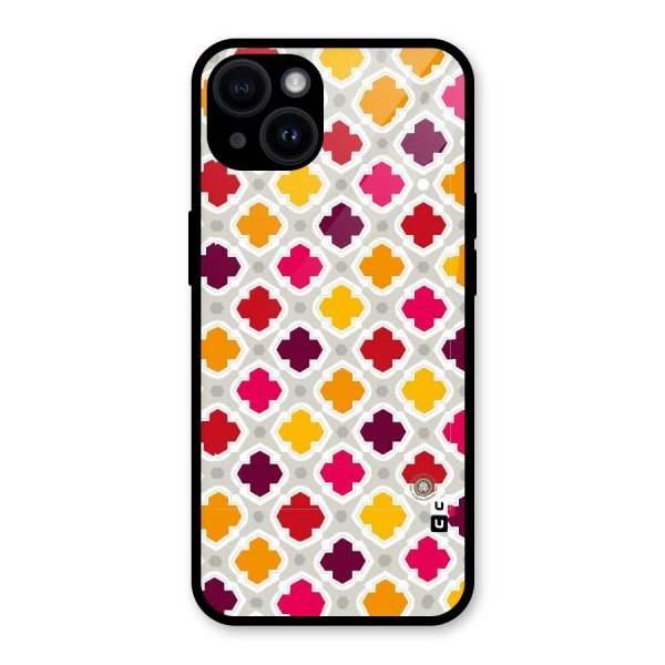 Bright Pattern Glass Back Case for iPhone 14