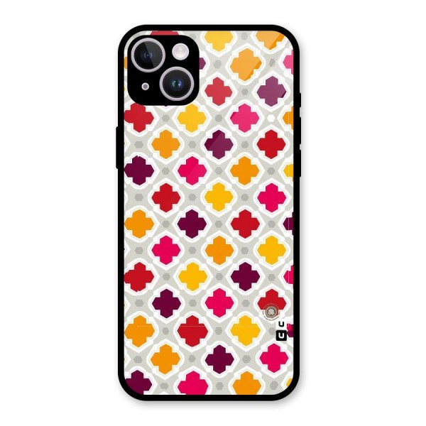 Bright Pattern Glass Back Case for iPhone 14 Plus