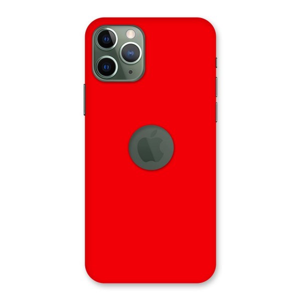 Bright Red Back Case for iPhone 11 Pro Logo  Cut