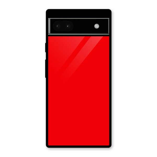 Bright Red Glass Back Case for Google Pixel 6a