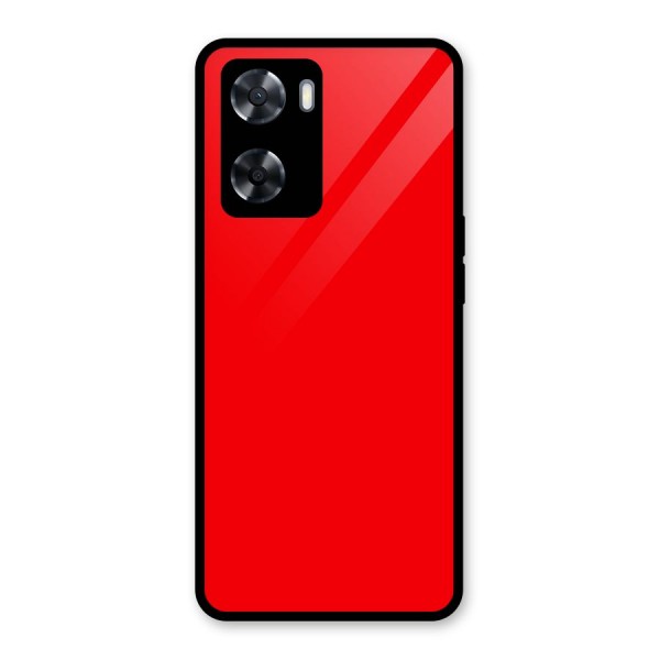 Bright Red Glass Back Case for Oppo A57 2022