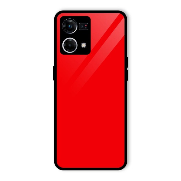 Bright Red Glass Back Case for Oppo F21s Pro 4G