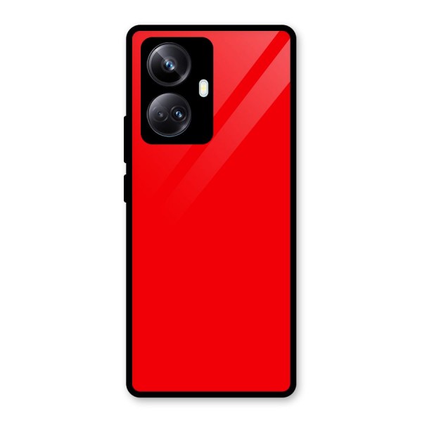 Bright Red Glass Back Case for Realme 10 Pro Plus