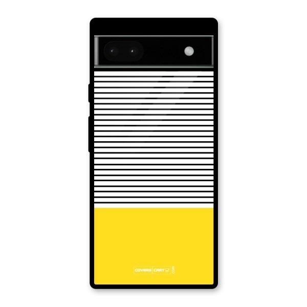 Bright Yellow Stripes Glass Back Case for Google Pixel 6a