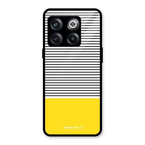 Bright Yellow Stripes Glass Back Case for OnePlus 10T