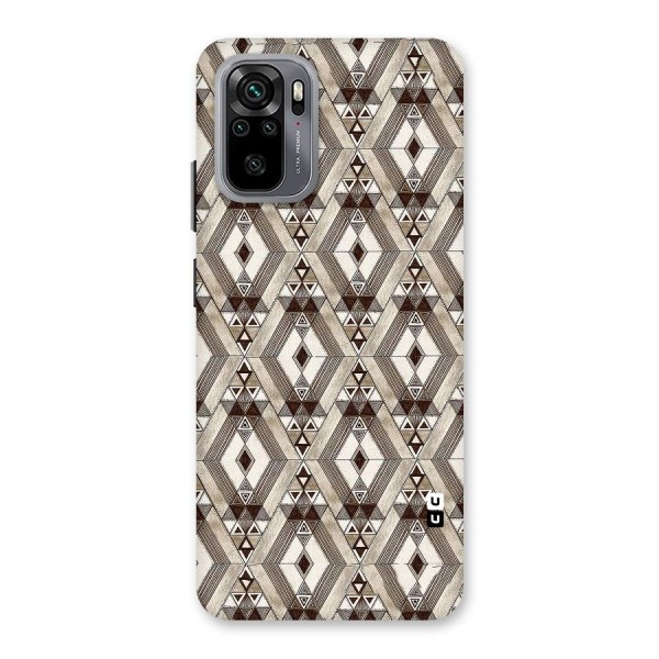 Brown Abstract Design Back Case for Redmi Note 10