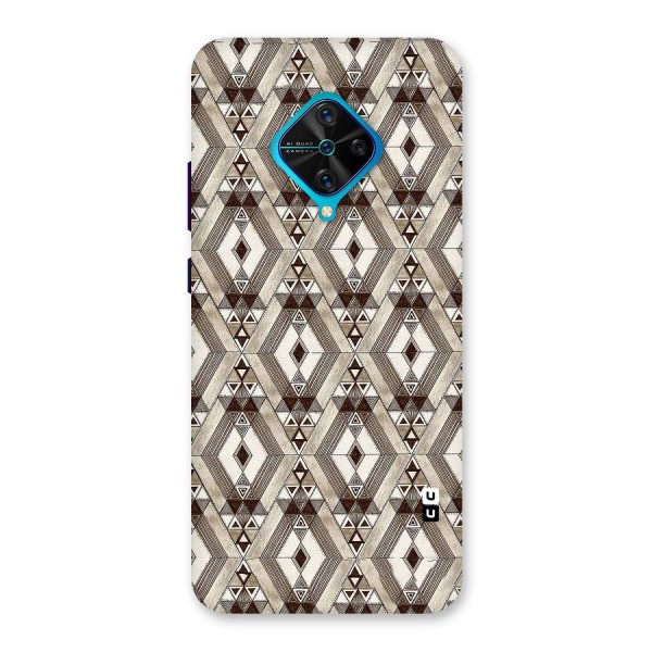 Brown Abstract Design Back Case for Vivo S1 Pro