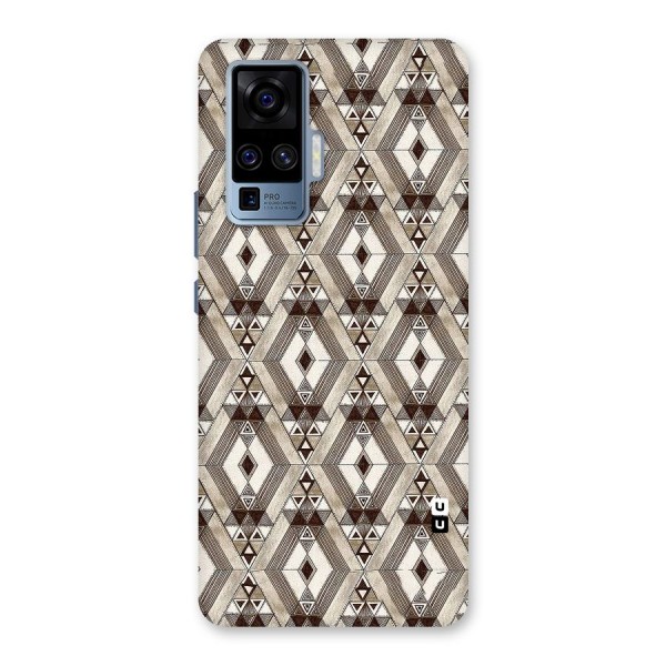 Brown Abstract Design Back Case for Vivo X50 Pro