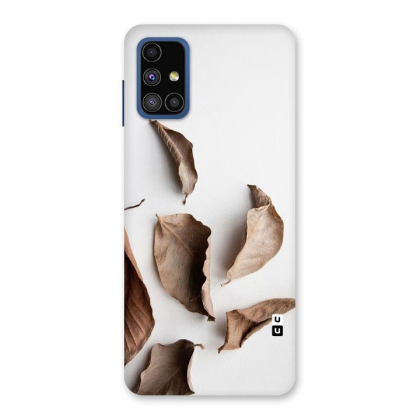 Brown Dusty Leaves Back Case for Galaxy M51