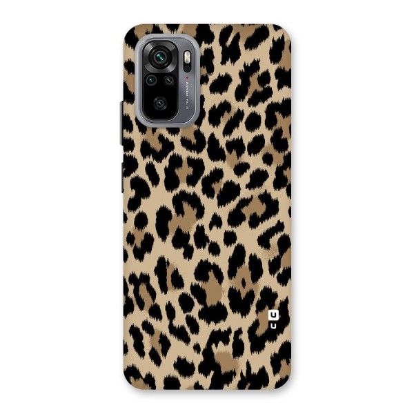 Brown Leapord Print Back Case for Redmi Note 10