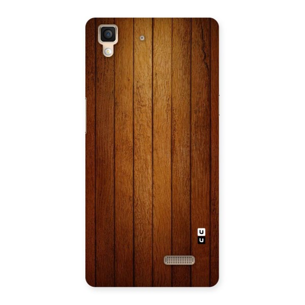 Brown Wood Design Back Case for Oppo R7