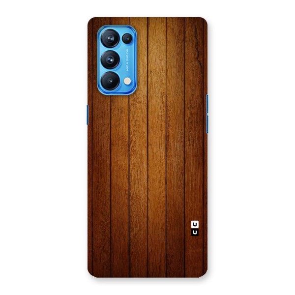 Brown Wood Design Back Case for Oppo Reno5 Pro 5G