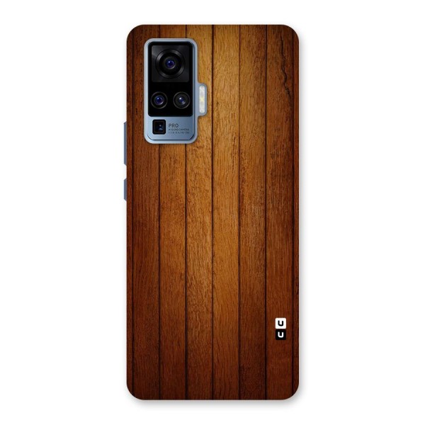 Brown Wood Design Back Case for Vivo X50 Pro