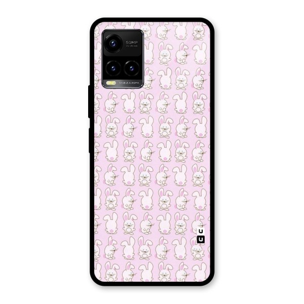 Bunny Cute Glass Back Case for Vivo Y21G