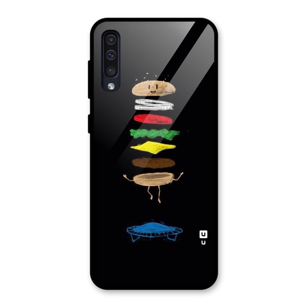 Burger Jump Glass Back Case for Galaxy A50