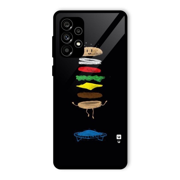 Burger Jump Glass Back Case for Galaxy A73 5G