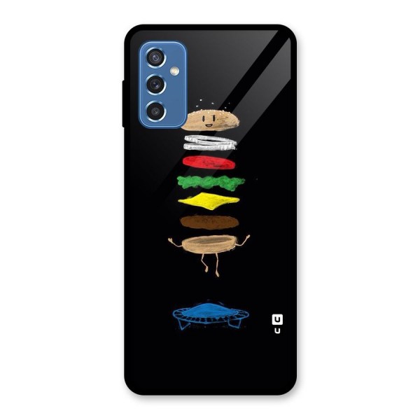 Burger Jump Glass Back Case for Galaxy M52 5G