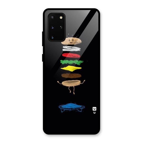 Burger Jump Glass Back Case for Galaxy S20 Plus