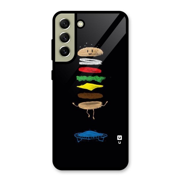 Burger Jump Glass Back Case for Galaxy S21 FE 5G