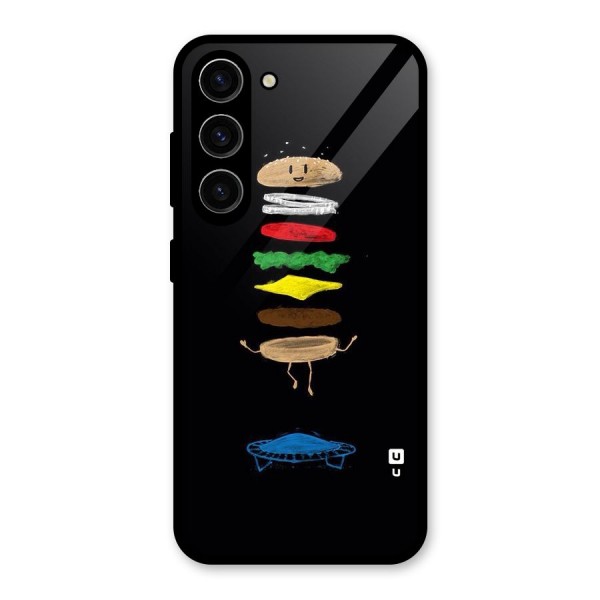 Burger Jump Glass Back Case for Galaxy S23