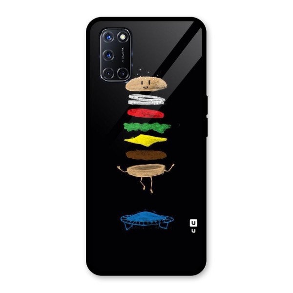 Burger Jump Glass Back Case for Oppo A52