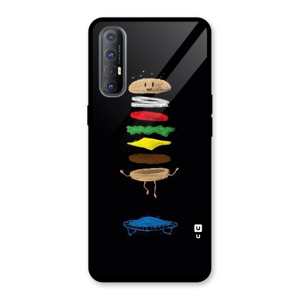 Burger Jump Glass Back Case for Oppo Reno3 Pro